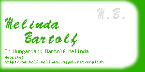 melinda bartolf business card